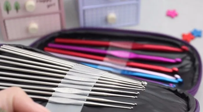 Высокое качество 22 шт набор разноцветных алюминиевых крючков для вязания крючком иглы для вязания плетения крафт пряжа