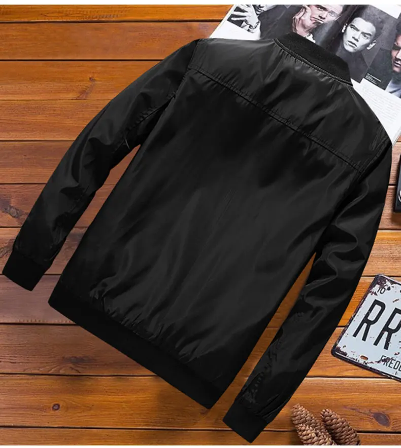 2018 Autumn Jacket Men Baseball Collar Spring Male Jackets Coat Man Flight Air Force jacket Plus Size 4XL Brand Clothing MuLS 02