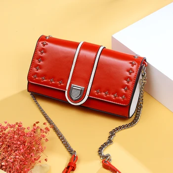 

2019 Summer Bag Female Genuine Leather womens' Pouch Small Shoulder Messenger Bag Crossbody Bag Lady Handbags Clutch Phone