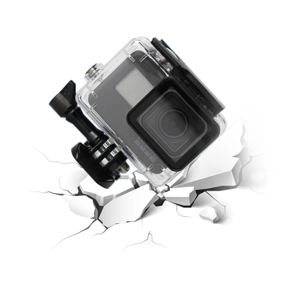 SnowHu 45M Waterpro для Go pro 7 6 5 Аксессуары водонепроницаемый корпус Чехол крепление Gopro Hero