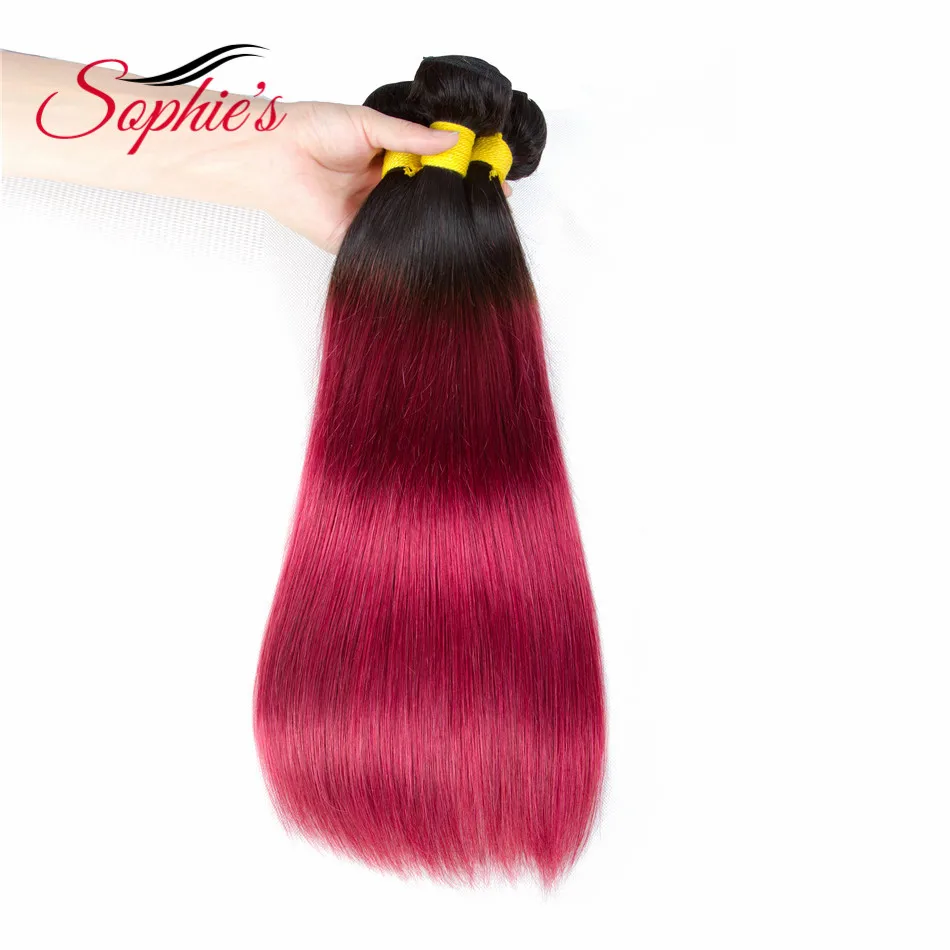 Sophie's Pre-colored Ombre 3 Bundles T1B/BUG Color Human Hair Bundles Brazilian Straight Hair Weaves Non-Remy Hair Extensions Sophie's Pre-colored Ombre 3 Bundles T1B/BUG Color Human Hair Bundles Brazilian Straight Hair Weaves Non-Remy Hair Extensions