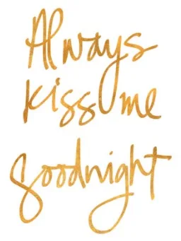 Всегда Kiss Me Good Night Love мотивационный Ретро Винтажный Классический постер Холст
