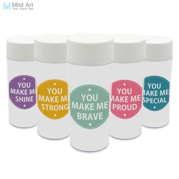 

BPA Free Wide Mouth Plastic Insulated Minimalist Colorful Motivational Typography Quotes 300ml Kids Water Bottles Gift Drinkware