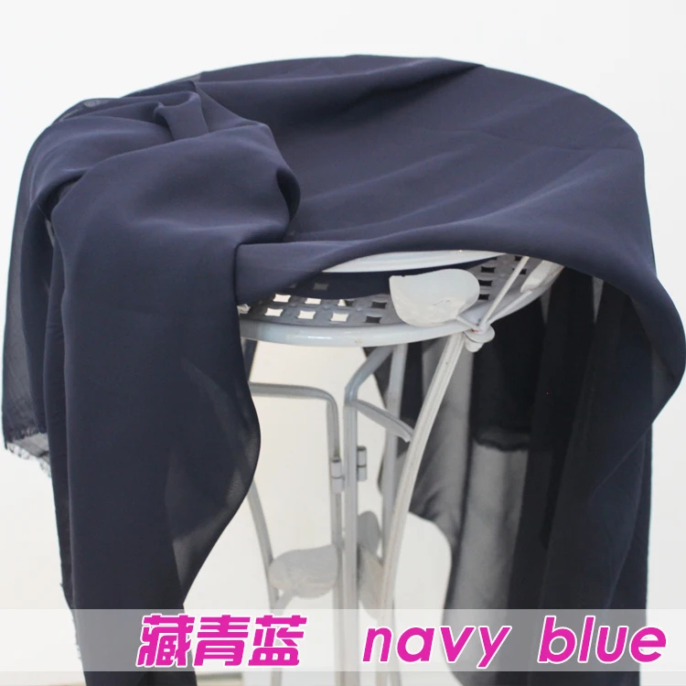 

Navy Blue Chiffon Fabric Sheer Bridal Wedding Dress Lining Fabric Skirt 60" Wide 5 Yards Per lot Free Shipping