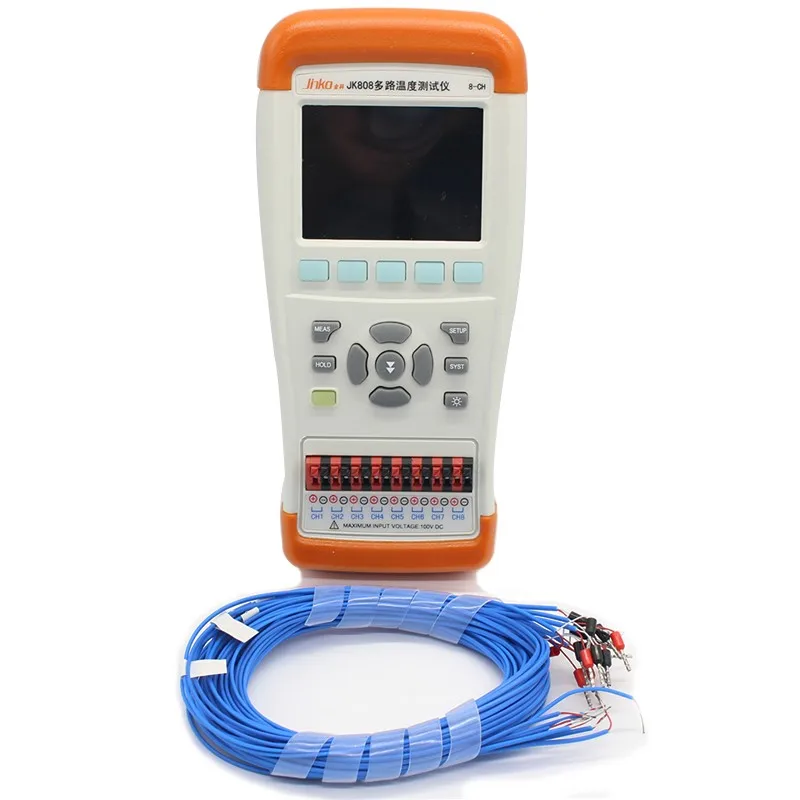 

JK804 4-Channel / JK808 8-Channel USB Temperature Meter, Thermometer, Thermocouple Recorder with tTouch Screen,English Model