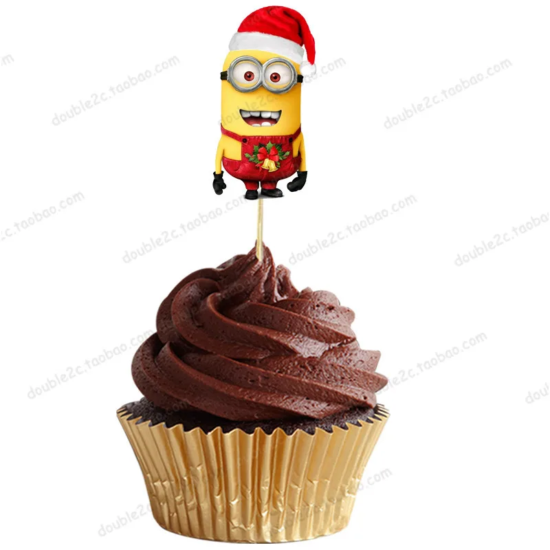 cupcake topper minions christmas 1-1