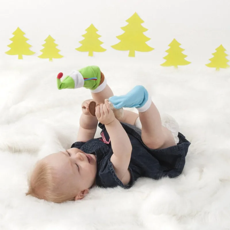 Мультфильм мягкие детские погремушки-животные детские игрушки 0-12 месяцев дети младенец новорожденный плюшевый носок детские игрушки