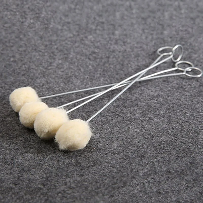 

20 Pcs/Lot DIY Leather Tool Wool Daubers Assisted Dyeing Wools Ball Brush Metal Handle