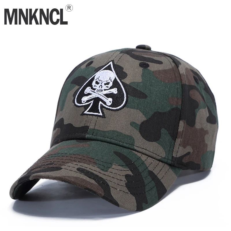 MNKNCL High Quality Unisex Camouflage Outdoor Baseball Cap Skull
