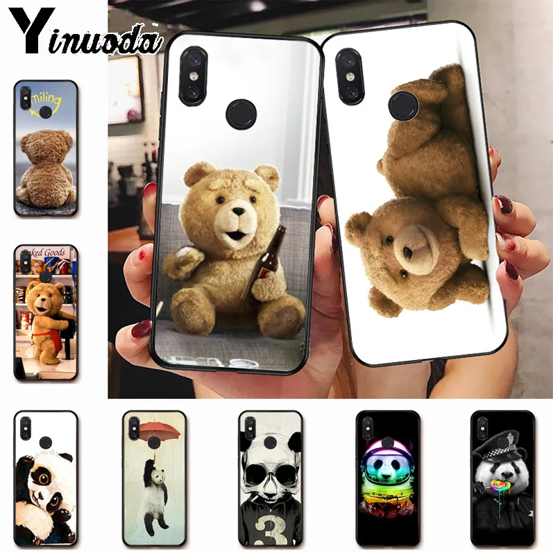 

Ynuoda cartoon Teddy panda animal Novelty Fundas Phone Case Cover for xiaomi mi 8 se 6 note2 note3 redmi 5 plus note5 Cover
