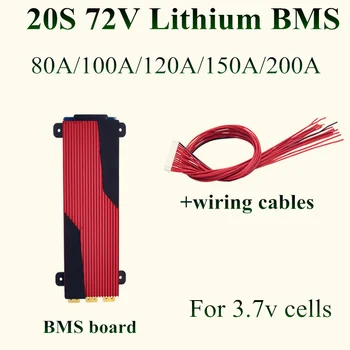 

20S 72V Lithium Battery Protection Board High Current Electric Car 18650 80A 100A 120A 150A 200A Balance 20 Cell Li-ion PCB BMS