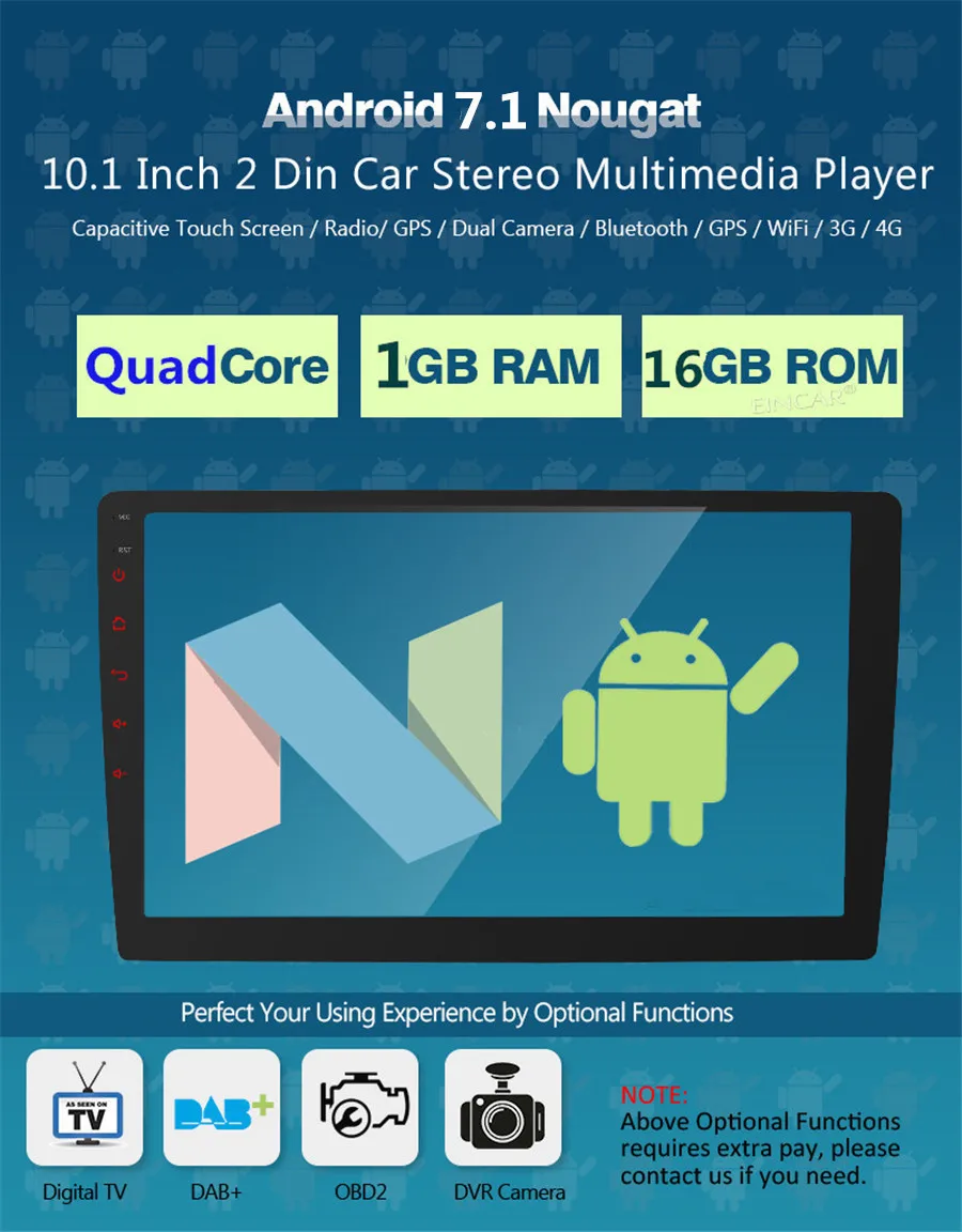 10," Android 7,1 Bluetooth 2DIN автомобильный стерео радио MP5 плеер WiFi gps навигация
