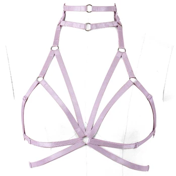 

Strappy Top Chest Belt Harness Bra Women Cage Elastic Adjust Lingerie Plus Size Crop Top Goth Punk Festival Rave Club Rave