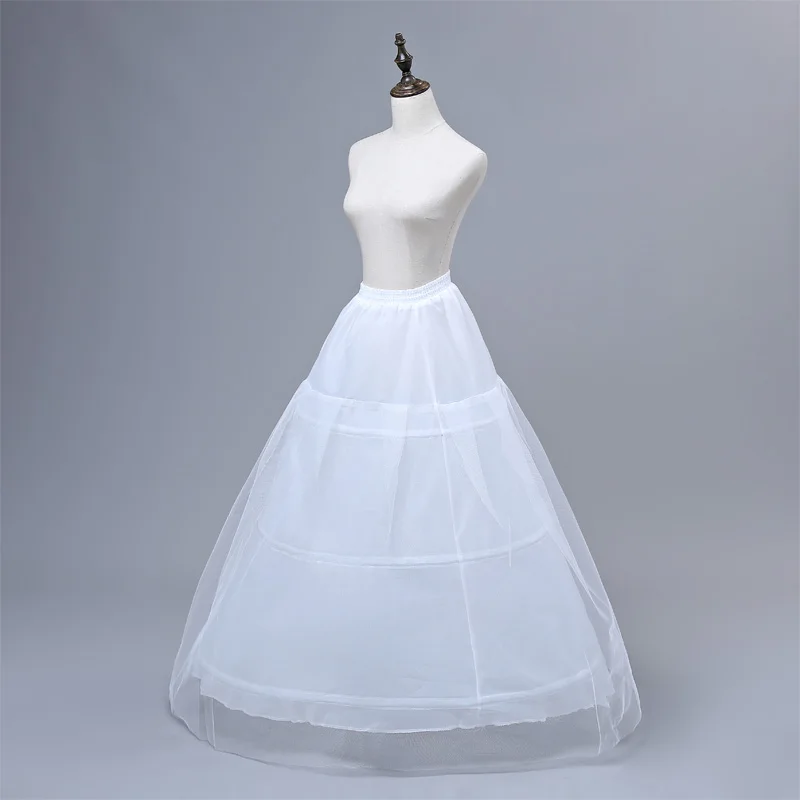 JIERUIZE In Stock Free shipping High Quality White Petticoats 3 Hoops Wedding Accessories For Wedding Dresses Bridal Gowns