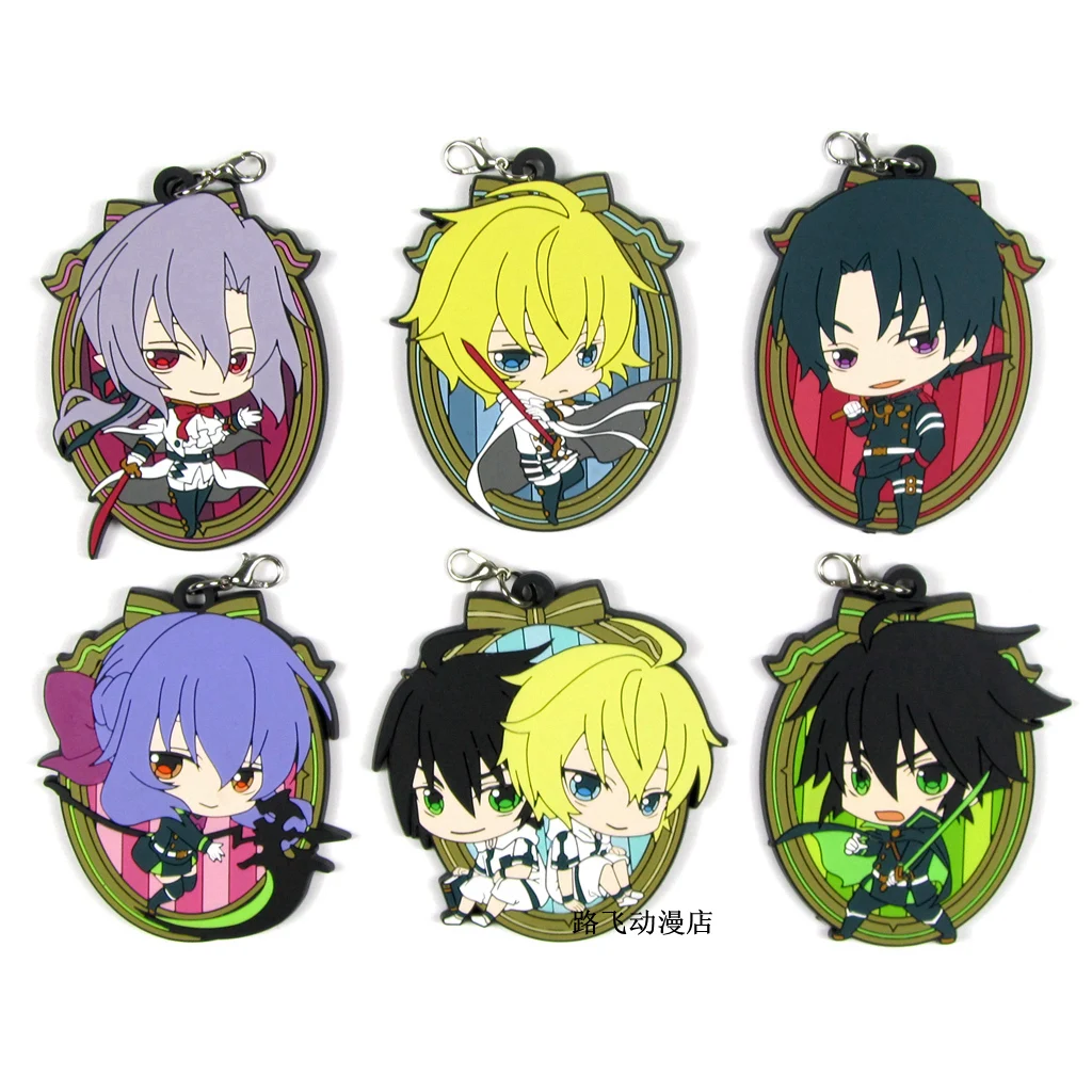 Резиновый брелок Серафим из аниме Аниме Yuichiro Hyakuya Hiiragi Shinoa Yoichi Saotome Shiho Kimizuki