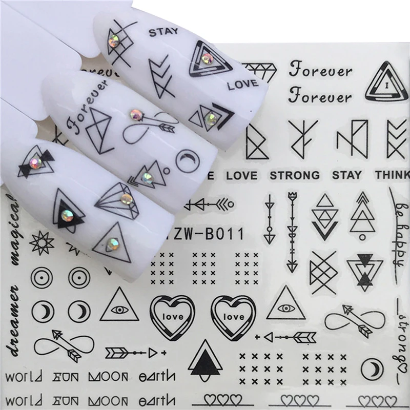 

1 Sheet 53x61mm Beard Mustache Water Decals Transfer Nail Art Decorations Ultrathin Adhesive 3D Nail Stickers