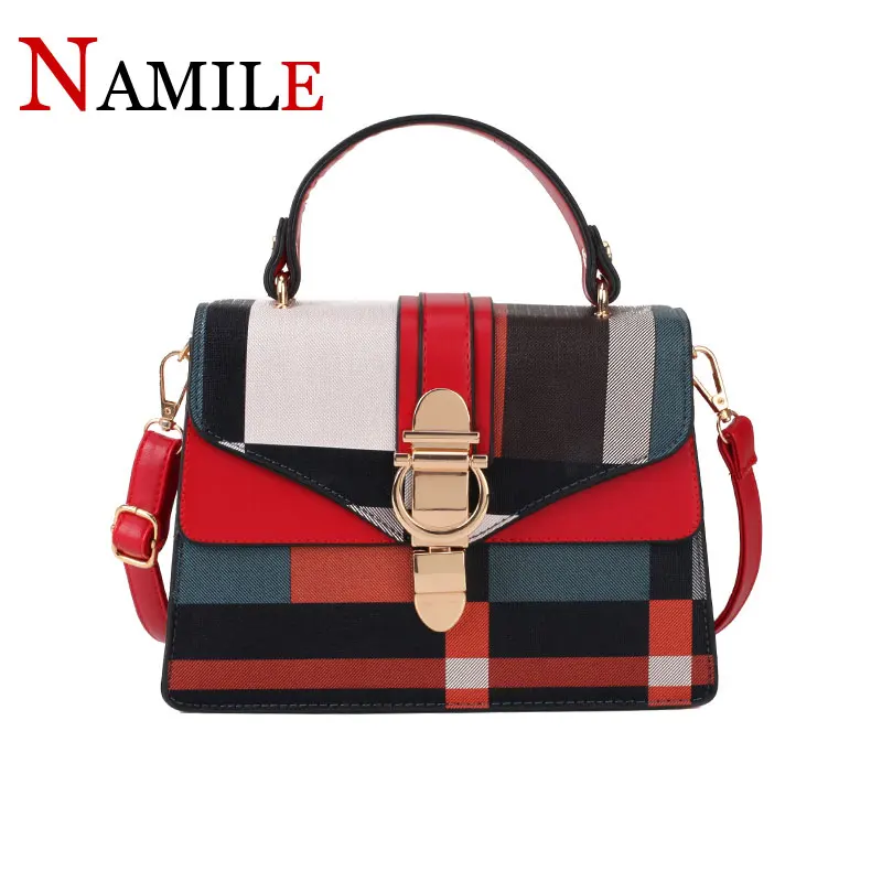 

Women's Contrast Print Small Square Bag European and American Fashion Shoulder Bag Ocean Joker Elegant Messenger Bag