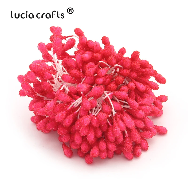 Lucia crafts 5 мм разноцветные варианты стеклянные цветочные тычинки для цветов украшения торта diy пестик тычинка 70 шт./лот D0601