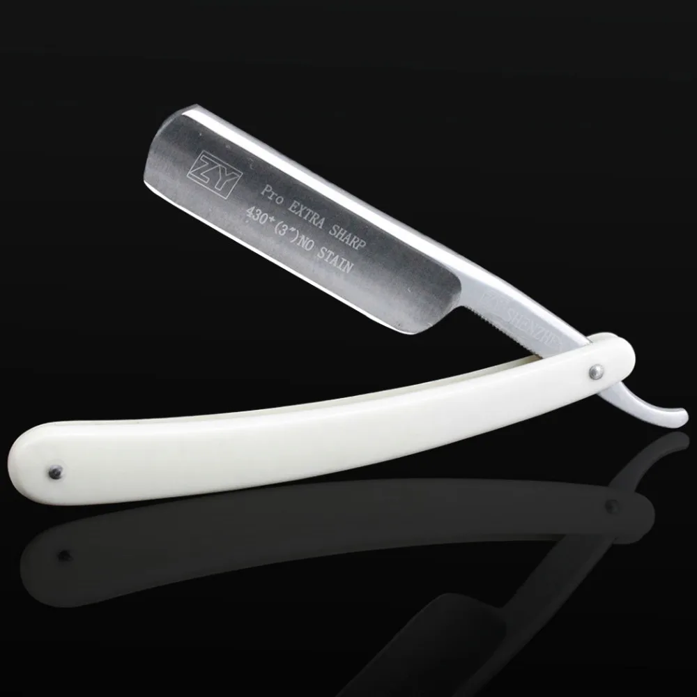 White Shave Ready Straight Razor Sharpened Folding Knife Shaving HRC60 Stainless Steel Cut Throat Particularly sharp White Shave Ready Straight Razor Sharpened Folding Knife Shaving HRC60 Stainless Steel Cut Throat Particularly sharp