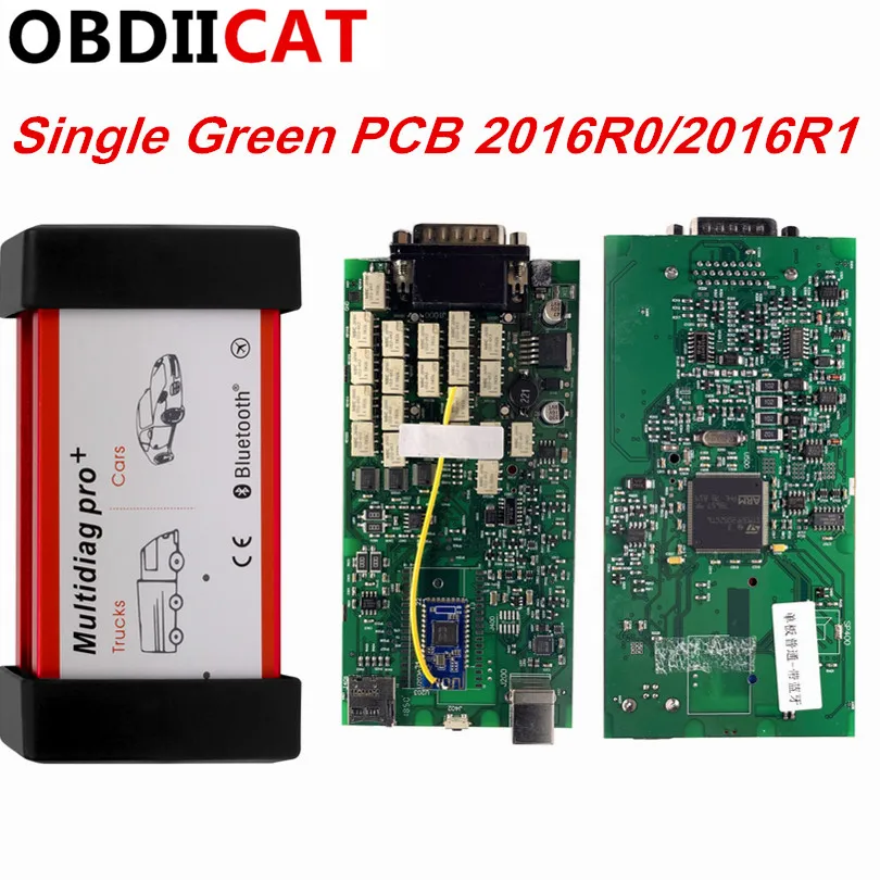 

OBDIICAT-CDP multidiag pro Green Single Board TCS Bluetooth 2016.R0 keygen NEC relays obd2 scanner cars & trucks diagnostic tool