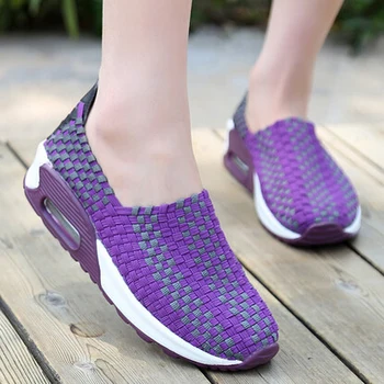 

Lovers Summer Knitted Soft Sole Daily Casual Shoes Fashion Shallow Mouth Platform woMen Shoes