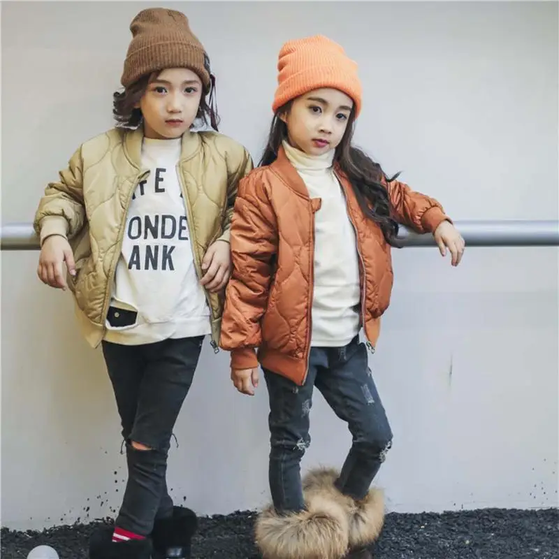 Boy Girl Jacket Child Outerwear Spring down cotton Baby Boy Jacket Children's Clothing Cotton Jacket Child Baseball Uniform Coat