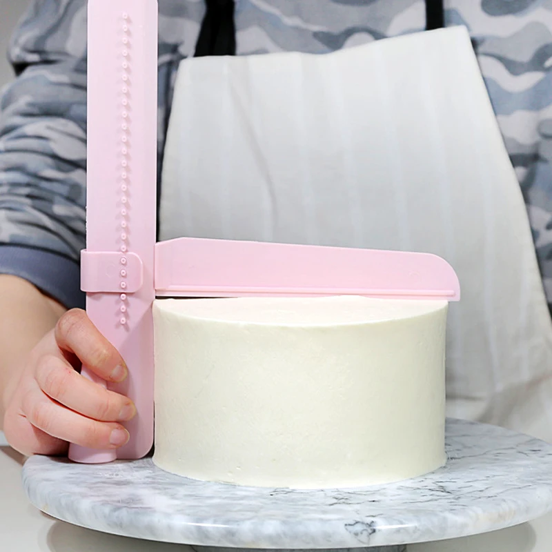 

1pcs/set Cake Edge Smoother Cream Leveling Device DIY Cake Scraper Smoother Adjustable Cakes Pastry Spatula Baking Tools