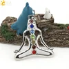 CSJA – pendentif en strass arc-en-ciel 7 Chakra, amulette de santé Reiki pour filles, garçons et femmes, cadeaux de charme pour hommes E014 ► Photo 2/6