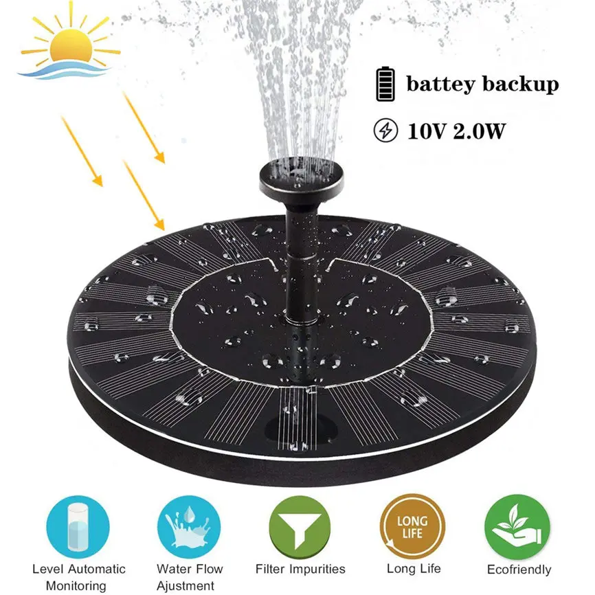 Модернизированный солнечный фонтан насос для фонтана с батареей резервный комплект солнечной панели 180*38 мм дропшиппинг Aug#1