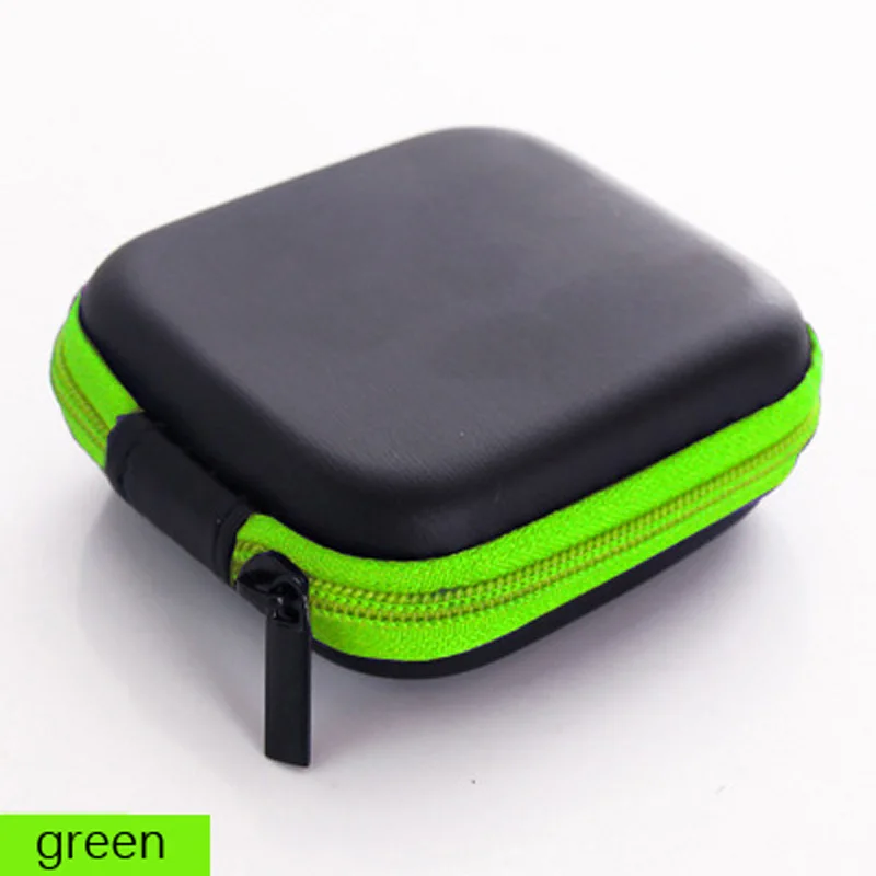 BGreen Pocketable наушники коробка гарнитура ЖЕСТКИЙ чехол брелок сумка для хранения сумка для mp3-плеера зарядное устройство кабель ключи