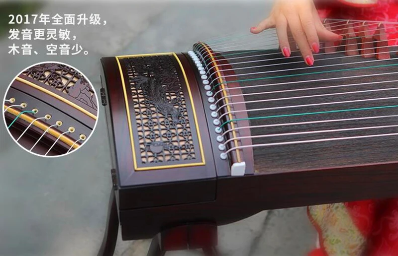 Китай Guzheng профессиональные музыкальные инструменты Zither копание инкрустация