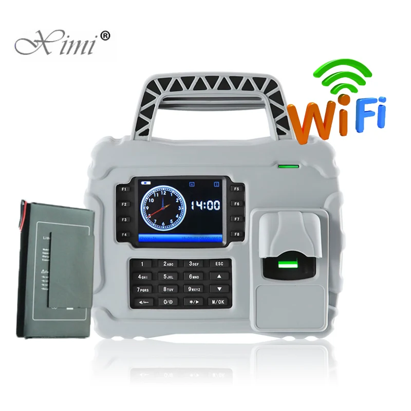 

ZK S922 IP65 Waterproof WIFI TCP/IP Fingerprint Time Attendance Biometric Time Recording With Built-in 7600 mAh Backup Battery