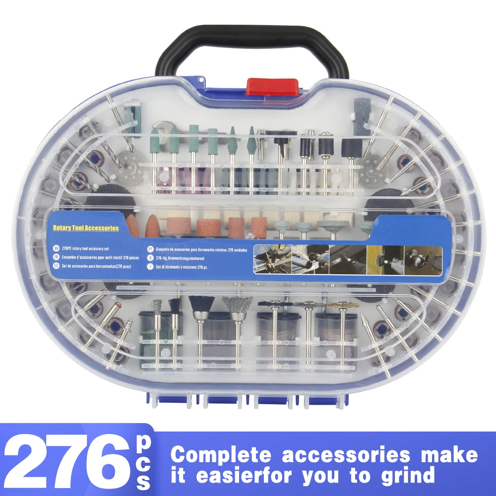 

New 276PC Rotary Tool Accessories for Dremel Bit Set Engraver Abrasive Tools Accessories mini drill chuck Shank carving wood