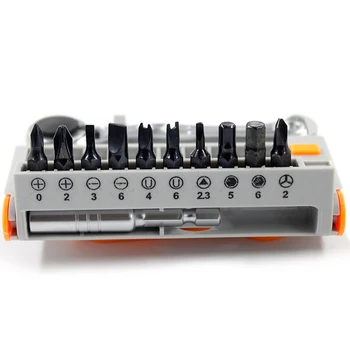 

12pcs/set Mini Ratchet Wrench Adjustable Wrench Ratcheting Screwdriver Bits Set AI88