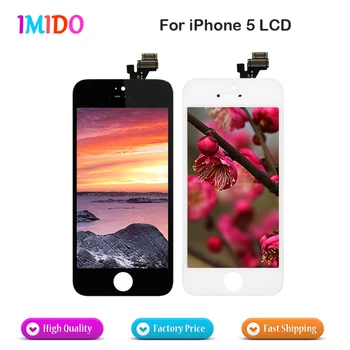 

50PCS/LOT AAA Grade No Dead Pixel LCD For iPhone 5 LCD Display Digitizer Screen Replacement Fast Shipping