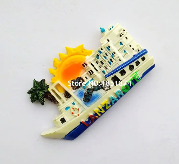 Лансароте в форме сердца буквы Steamboat Gran Canaria 3D магниты на холодильник Испания дорожные сувениры холодильник магнитные наклейки