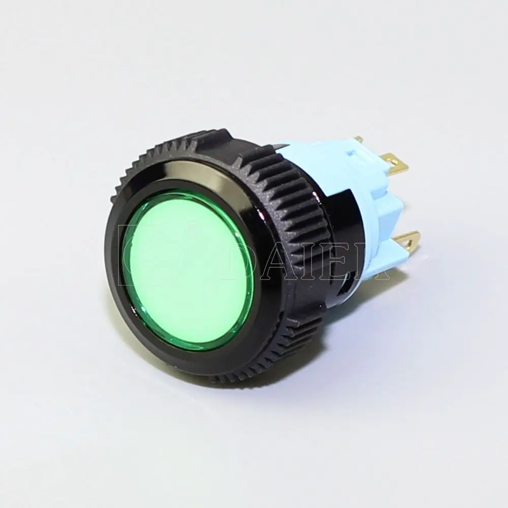 20 шт. 19 мм IP65 5A 250VAC кнопочный переключатель включения (ВКЛ) моментальный 5PIN переключатели красный/зеленый/желтый/синий, синий, на пуговицах