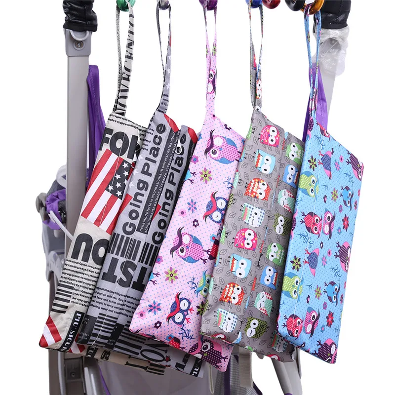 Cartoon Single Wet Bag Pocket Baby Cloth Diaper Waterproof Reusable Bags Traval Portable Storage 27*17cm | Мать и ребенок