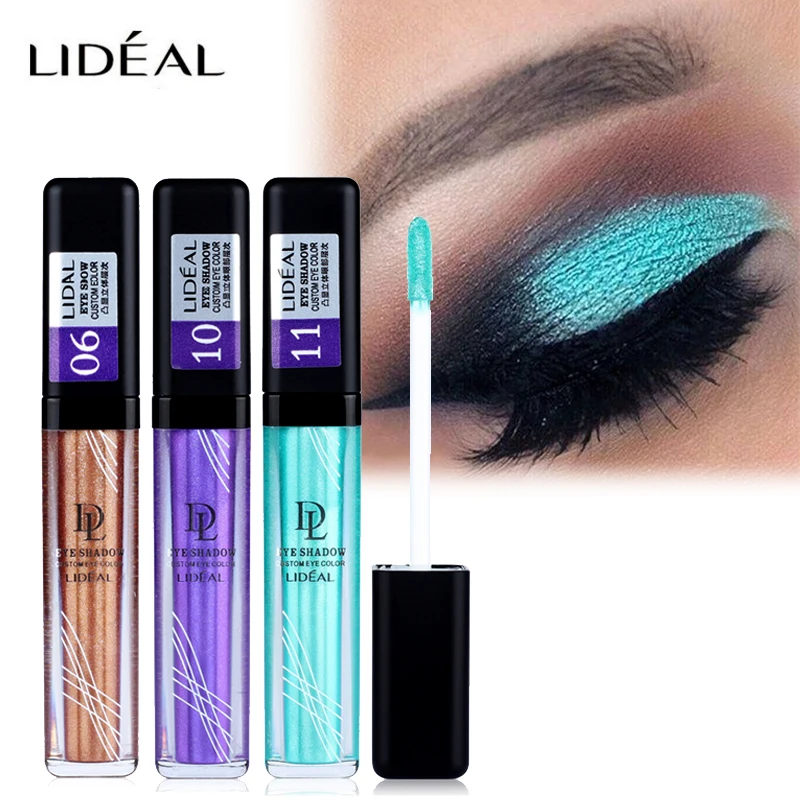 

LIDEAL Brand Liquid Glitter Eyes Color Cosmetics Long Lasting Pigmented Waterproof Shimmer Shine Eye Shadow Liquid Makeup