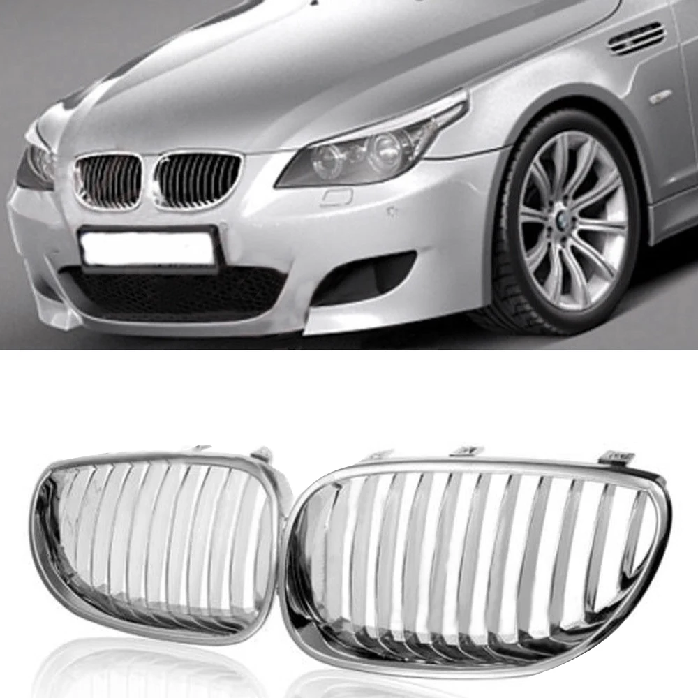 1 pair Car styling Front Chrome Sport Wide Kidney Grille Grill For BMW