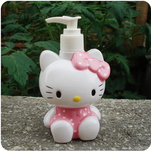 hello kitty cute storage jars Cat Bath liquid bottle Pink mason jar Children and women like