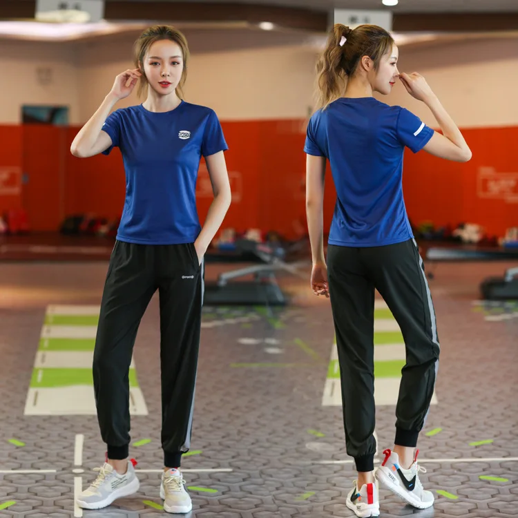 

Women Yoga Gym Sports Wear Quickly Dry Elastic Sweatshirts bra+T-shirt+pants Running Jogger Casual Fitness Outfit Set Tracksuit