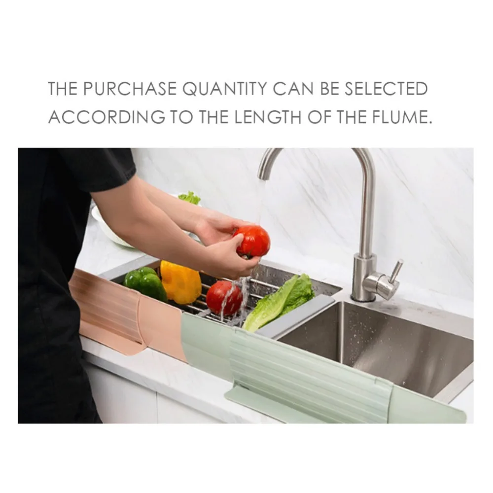 Doubleer Stretchable Kitchen Sink Water Splash Guard Proof Retaining Plate With Powerful Adhesive Strip Dish Washing Baffle Board Household Tools Doubleer Stretchable Kitchen Sink Water Splash Guard Proof Retaining Plate With Powerful Adhesive Strip Dish Washing Baffle Board Household Tools