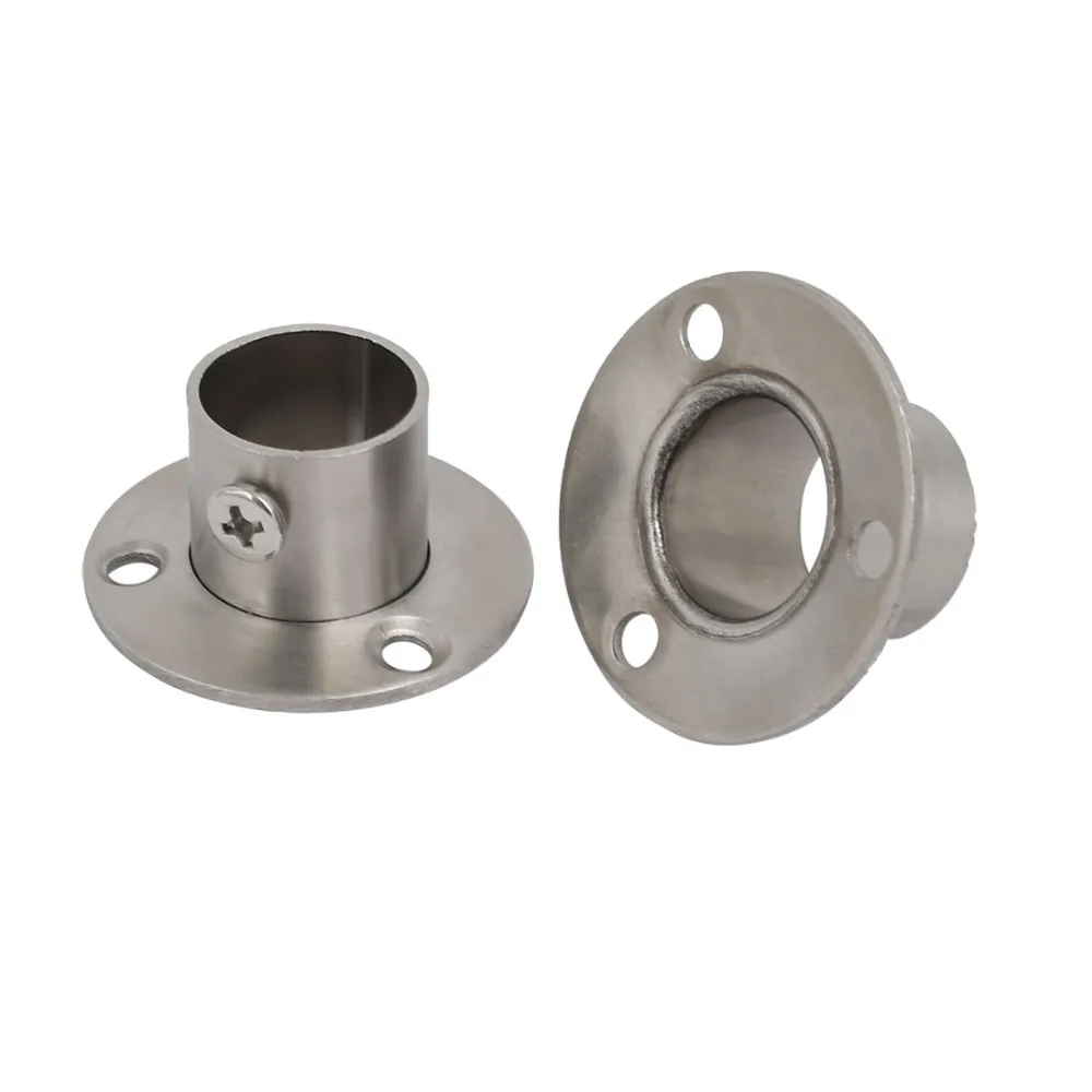 uxcell 2 Pcs 19mm Dia 21 x 42mm Stainless Steel Rail Rod End Flange