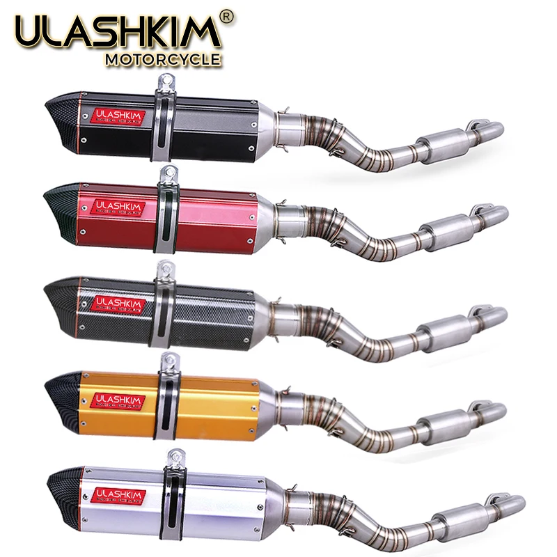

Modified Front Middle Link Pipe Scooter Exhaust Muffler Escape Full System Slip On For yamaha NMAX155 NMAX 155 2015-2017