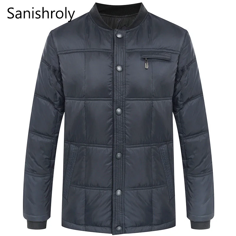 Sanishroly 2019 New Autumn Winter Men's Down Coat Slim Warm Thick White Duck Parka Jacket Male Short Outwear Tops S400 | Мужская