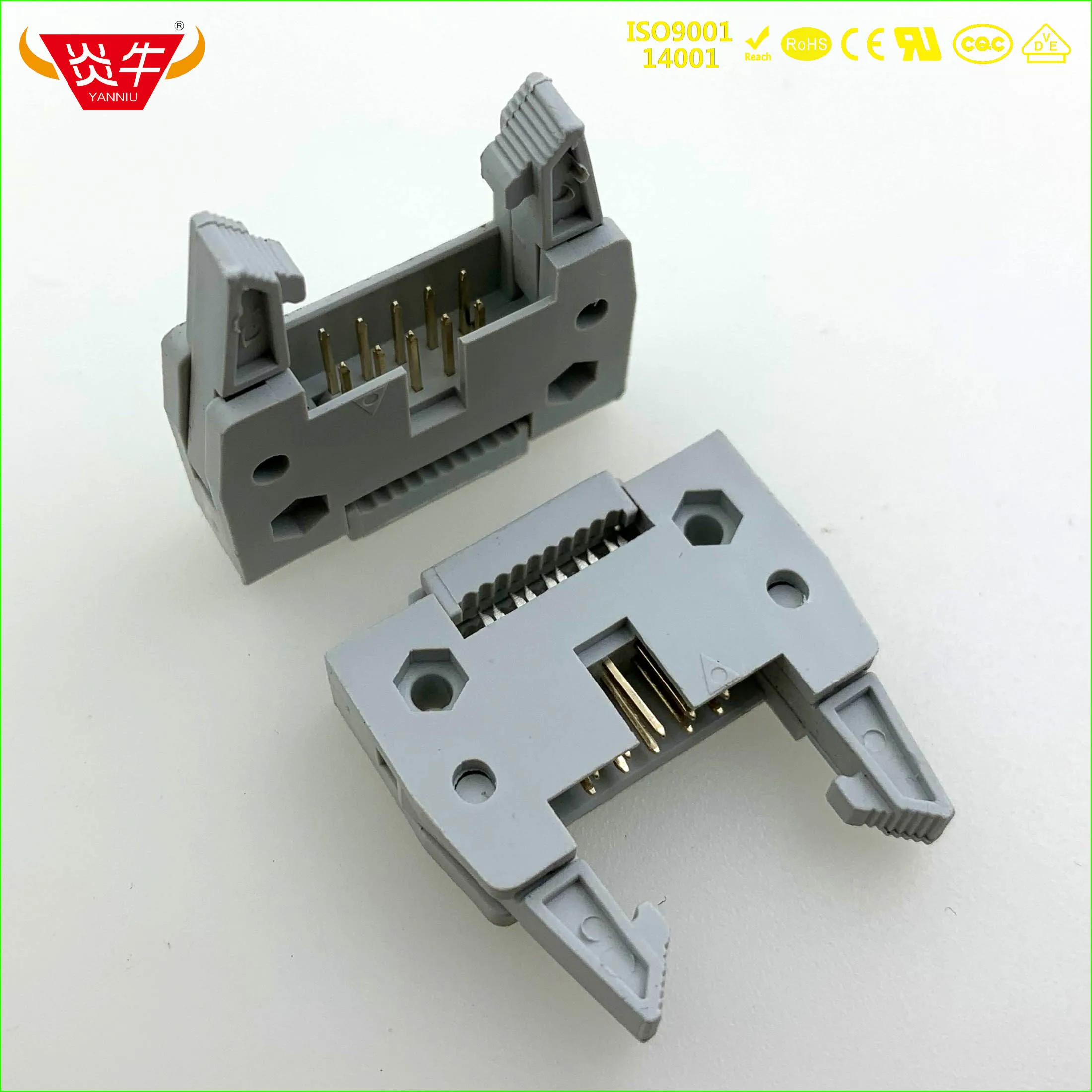 

CRIMPING ROW LINE DC2-DIDC-10P SOCKET BOX 2.54mm PITCH EJECTOR HEADER CONNECTOR 2*5P 10PIN CONTACT PART OF THE GOLD-PLATED