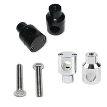 1 ''25 мм мотоцикл круглый черный хром Мотоцикл заготовка Руль Бар стояки для Harley Honda Yamaha Kawasaki Suzuki