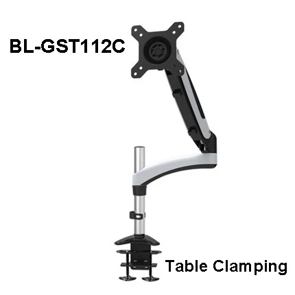 Газовая пружина из алюминиевого сплава Полный рабочий стол 15-2" ЖК-светодиодный рычаг-держатель монитора все-в-одном установка на ПК кронштейн загрузка 9-20kgs - Цвет: GST112C