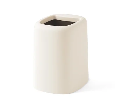 Офисный мусорный бак большой бытовой Японский творческий контракт без крышки Туалет Гостиная Спальня Ванная комната бумажная трубка Q153 - Цвет: Apricot